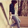 high-waist straight-leg Jeans  Blue